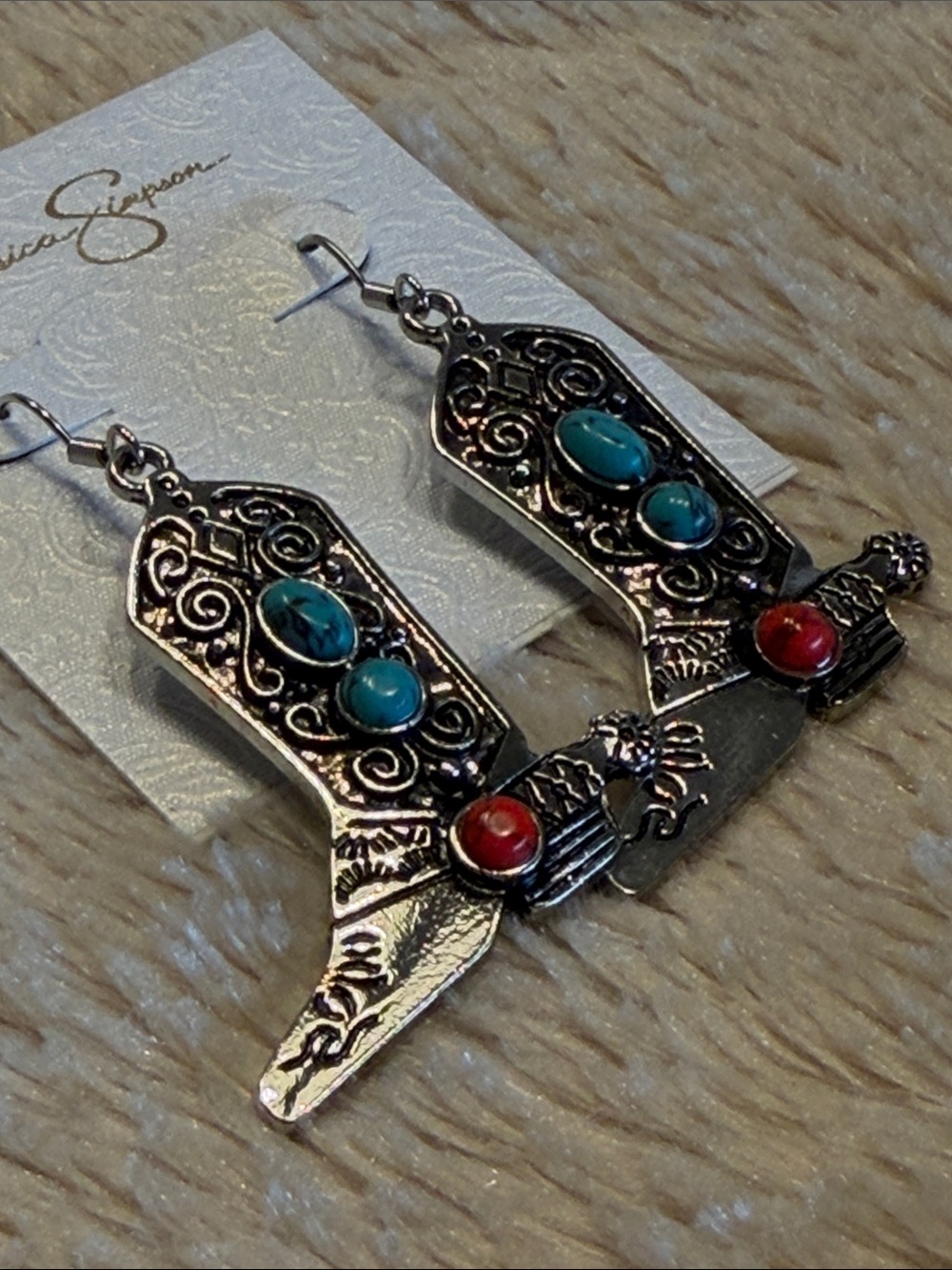 JESSICA SIMPSON Boot Dangle Earrings